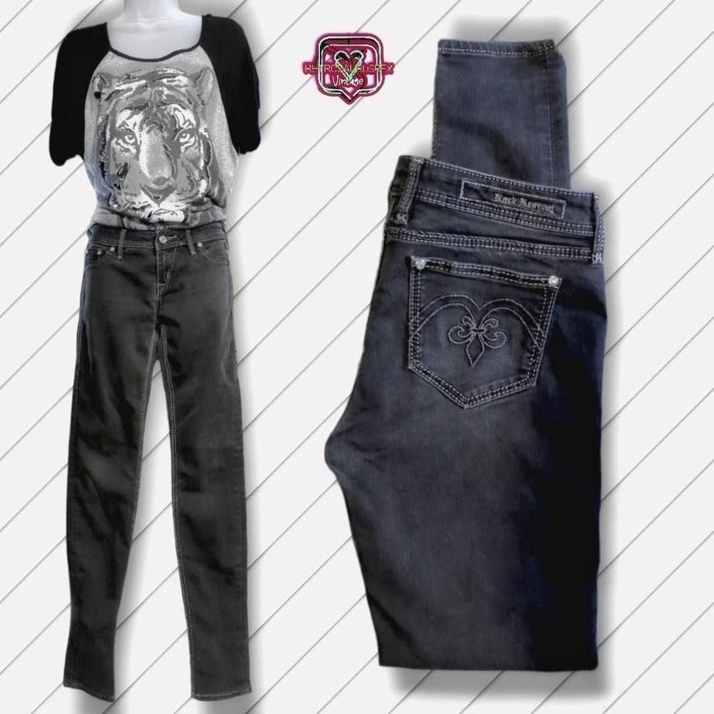ROCK by Rock Revival Carla 4 Black Skinny Jeggings 27